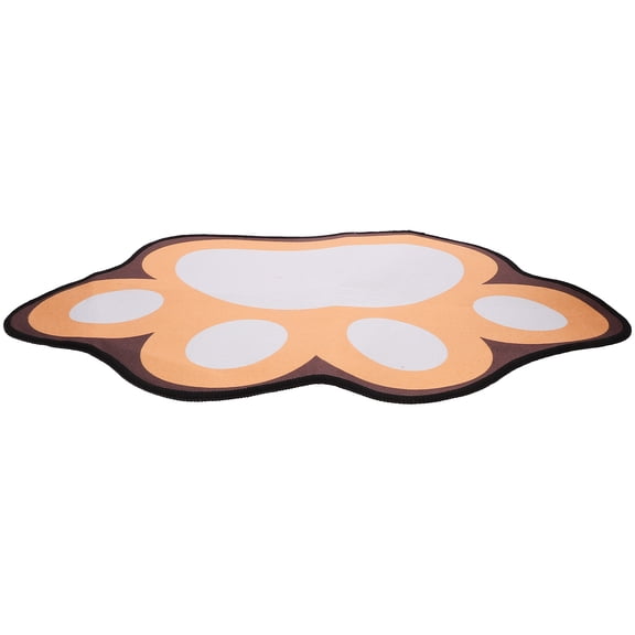 UPOUART Orange Pet Feeding Mat with Thick Absorbent and Nonslip Bottom for Dog Food and Water Bowls