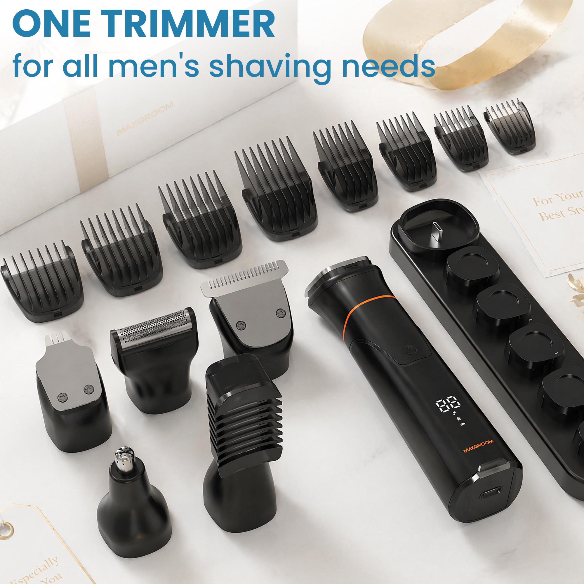 MAXGROOM 6-in-1 Dual-Speed Electric Beard Trimmer photo 8