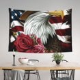 thumbnail image 4 of Easygdp Eagle With Hat And Roses Tapestry Wall Hanging, Wall Tapestries for Bedroom Aesthetic Living Room Office Decor 60x40in, 4 of 8