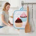 thumbnail image 5 of REGALWOVEN 2 Pcs Pot Holders, Heat Resistant Trivets, Non-Slip Hot Pads for Countertops, Oven Pot Holders for Cooking, Baking, and BBQ Cake 6.5x7.9inch, 5 of 6