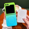 thumbnail image 3 of Gradient Magnetic for Samsung Galaxy Z Flip 5 5G Phone Case, Compatible with MagSafe, Upgraded Camera Lens Film Protection Shockproof Matte Cases for Galaxy Z Flip 5 6.7" (Green Blue), 3 of 8