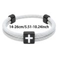 thumbnail image 2 of Christian Cross Rope Bracelet, Pendant Charm Bracelet with Cross Motif, Minimalist Cord Bracelet Unisex, Everyday Wear Gift Idea for Him Her, 2 of 2