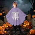 thumbnail image 6 of Girls Hooded Jumpsuits Long Sleeve Graphic Bluses Halloween Themed Costume Party Stylish Holiday Tops for Kids, 6 of 8