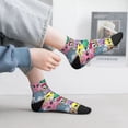thumbnail image 2 of Fuzoiu Cartoon Marine Animals Print Adult Socks, Crew Moisture-wicking Socks, Unisex Cushion Crew Socks,Casual Sports Ankle Socks, 2 of 7