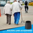 thumbnail image 6 of Quad Cane Tips 1 Inch, 8 Pcs Replacement Foot for Standing Stick Women Men Seniors, Black(Style 1), 6 of 6