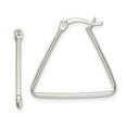 thumbnail image 2 of Sterling Silver Polished Triangle Hoop Earrings, 2 of 3