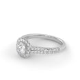 thumbnail image 3 of IGI Certified Double Row Halo Solitaire Engagement Ring, 0.95 Cttw Round Cut Lab Grown Diamond Rings for Women In 14K Solid White Gold F-G, VS-SI Quality Ring Size-8, 3 of 6