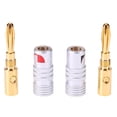 thumbnail image 1 of Conector Tipo Banana para Altavoz Latón Chapado en Oro 4mm 1 Unidad, 1 of 9