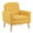 Yellow, variant on Costway  Accent Chair Upholstered Linen Armchair Sofa Chair w/Waist Pillow Beige