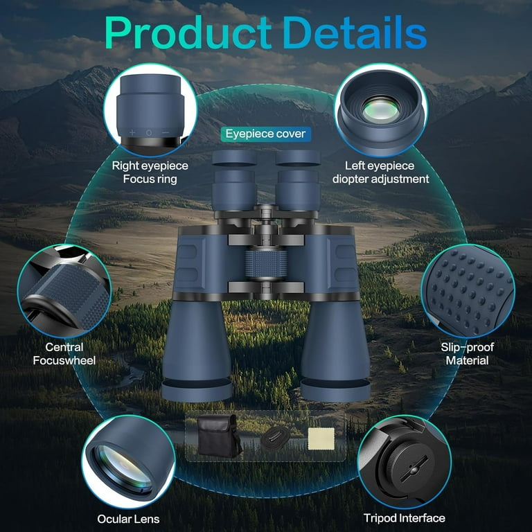 BIOFULL＋5セット【即購入⭕️】 Juyafio 12x50 Binoculars, HD Night Vision, FMC BAK4 Lens, Hunting