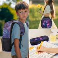 thumbnail image 5 of HUIACONG Galaxy Black Cat Backpack for Boys and Girls, Lightweight 17 Inch School Bag 4PCS Set with Lunch Bag, Water Bottle Bag and Big Pencil Case, Multi-Compartment Bookbag for Kids, 5 of 7