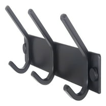 LAMIRO Coat Rack Wall Mounted,3 Coat Hooks for Hanging Coats,Heavy Duty Metal Hook Rack Hook Rail Wall Coat Rack with Hooks Coat Hanger Wall Mount for Clothes Entryway Jacket,Black