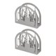 thumbnail image 3 of Servilletero multiusos innovador de acero inoxidable, soporte dispensador de servilletas vertical para el hogar y restaurante, 2 uds., 3 of 8
