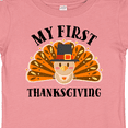 thumbnail image 4 of Inktastic My First Thanksgiving Cute Turkey Pilgrim Hat Boys or Girls Baby T-Shirt, 4 of 5