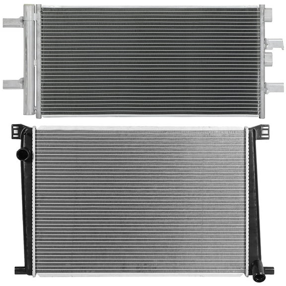 cciyu Aluminum Radiator Replacement 2014-2015 for Mini for Cooper Plastic Radiator Auto Parts Complete radiator Radiator Engine Coolant Radiator Assembly Radiator