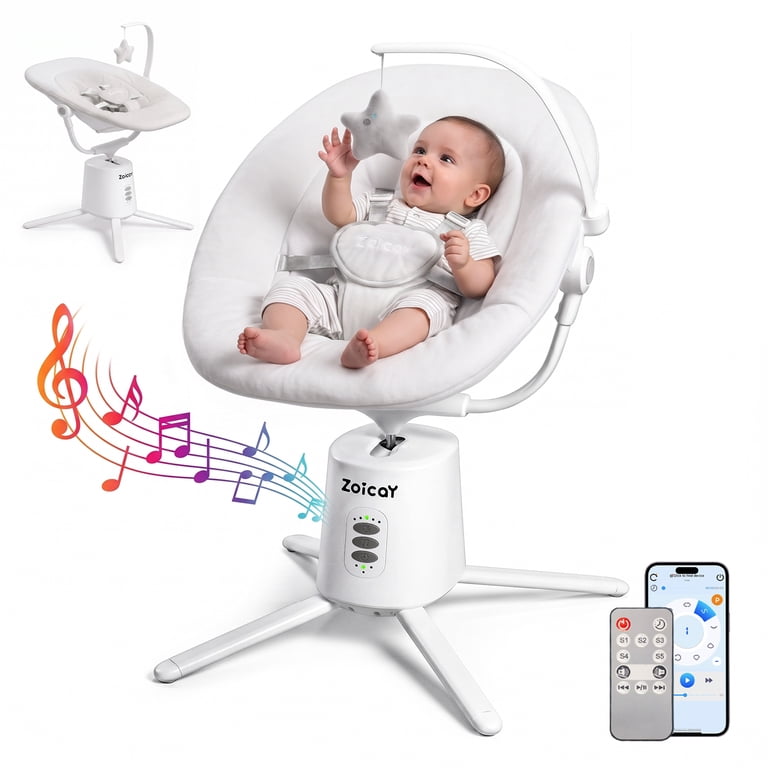 Electric Baby Swing with App Remote Control photo 1