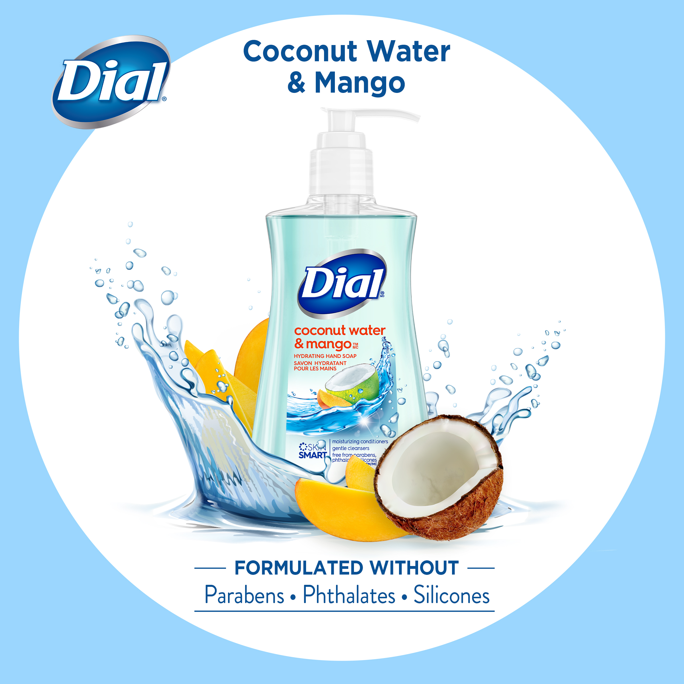 Dial Liquid Hand Soap, Coconut Water & Mango, 7.5 fl oz - image 4 of 12