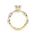 thumbnail image 3 of IGI Certified 5 Carat Round Shape Lab Grown Diamond Engagement Ring | 14K Yellow Gold | Charlotte Double Twist Side Stone Diamond Ring | FG-VS1-VS2 Quality Friendly Diamonds, 3 of 7