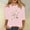 Pink, variant on SOOMLON Womens 3/4 Sleeve Tops Plus Size Tunic Cotton Tops Dressy Casual Crewneck Shirts Cute Daisy Graphic T Shirts 2025 Fashion Spring Summer Ladies Tops Loose Fit Basic Outfits Pullover Black XL