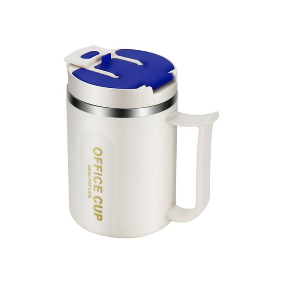 Leodye 1PCS Tasse en Acier Inoxydable 304 à Double Couche avec Poignée, Tasse Durable pour Maison, Bureau et Usage Quotidien -3.35*5.12 Po