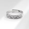 thumbnail image 5 of Anillos de riqueza de protección de Mantra, amuleto de declaración de tropas valientes, joyería chapada en plata abierta budista de la suerte para mujeres, 5 of 5