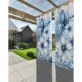 thumbnail image 3 of nqOlkjepod Outdoor Curtains for Patio Waterproof, Blue White Daisy Outdoor Privacy Panels Grommet, Luxury Farmhouse Botanical Flower Blackout Outside Curtains for Porch/Cabana 54"x95", 2 Panels, 3 of 8