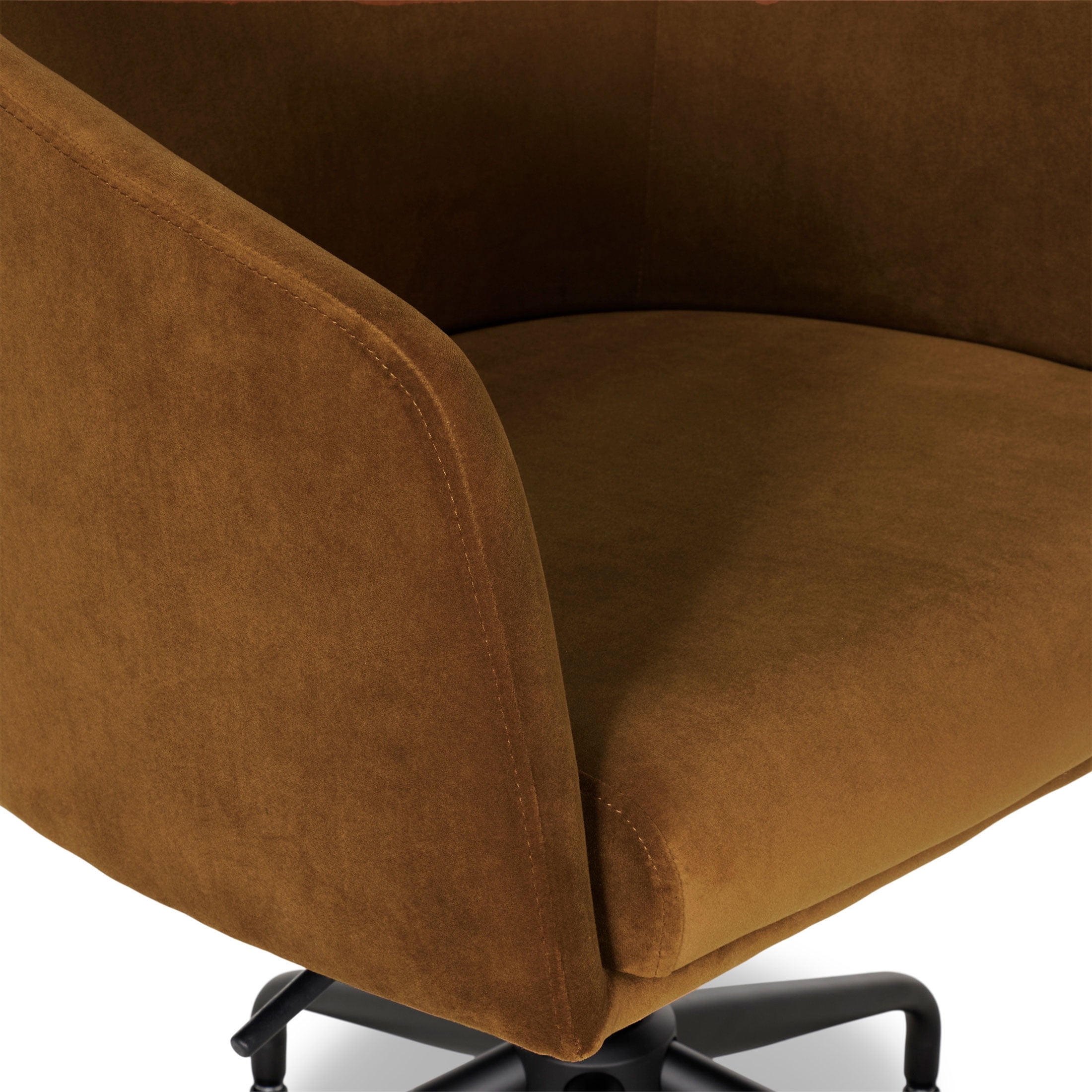Better Homes & Gardens Wyatt Velvet Office Chair, Ochre