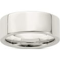thumbnail image 1 of Sterling Silver Ss 8mm Comfort Fit Flat Size 5 Band Made In United States qcfb080-5, 1 of 5