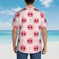 thumbnail image 4 of Honeii Pig Noses Print Men’s Hawaiian Shirt,Classic Button-Down Short Sleeve Shirt, for Beach, Vacation, and Outdoor Activities,3X-Large, 4 of 7