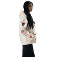 thumbnail image 4 of Unisex The Wild Collective  Cream Houston Texans Stacked Graphic Sleeve Fleece Hoodie, 4 of 5