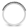 thumbnail image 4 of 14K White Gold Ring Band Wedding Diamond Round Black , Size 5, 4 of 9