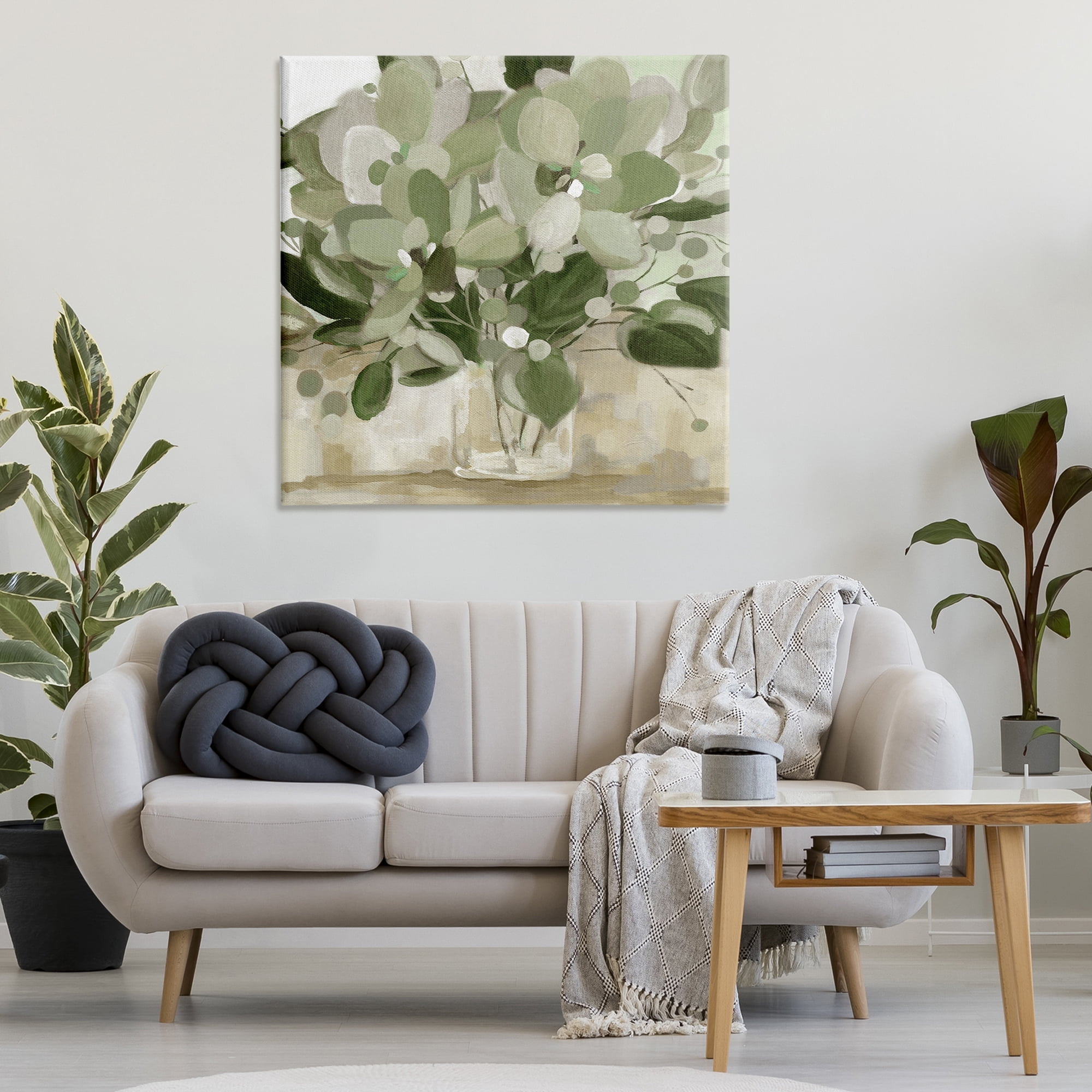 Stupell Industries Green Toned Bouquet Abstract Painting Wrapped Canvas Canvas Art Print Wall Art, 36 x 36