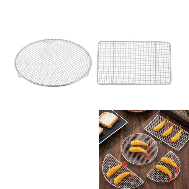 2 alfombrillas para parrilla, alfombrilla para hornear, alfombrilla antiadherente para parrilla, alfombrilla antiadherente para barbacoa Soledad Red de parrilla de acero inoxidable