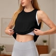 thumbnail image 5 of WAYUTE Women's Tank Tops Lightweight Loose Fit Yoga Cover Up Sleeveless Breathable Tank Top for Workout Sports Casual Wear, 5 of 7