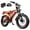 Orange, variant on ESKUTE Electric Bike for Adults,750W Motor, 20"x4" Fat Tire, 20mph E Mountain Bike, 48V/15.6AH TUV Certified UL2849 Class 2 White