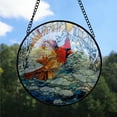 thumbnail image 2 of Cardinal Christmas Suncatchers 2025, Orange Cardinal Stained Glass Window Hangings, Orange Cardinal Decor, Orange Cardinal Trees Decor Indoor Orange-176HD280, Cardinal Stained Glass Art, 2 of 5