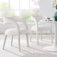 thumbnail image 2 of Side Dining Chair, Ivory White, Velvet, Kitchen Cafe Bistro Hospitality Restaurant, Modern Contemporary Boutique HB35938, 2 of 10