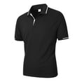 thumbnail image 5 of Polo Shirts for Men Slim Fit Button Up Collared Short Sleeve Tee Breathable Stretchable Comfortable Casual Summer Mens Shirts Black S, 5 of 7