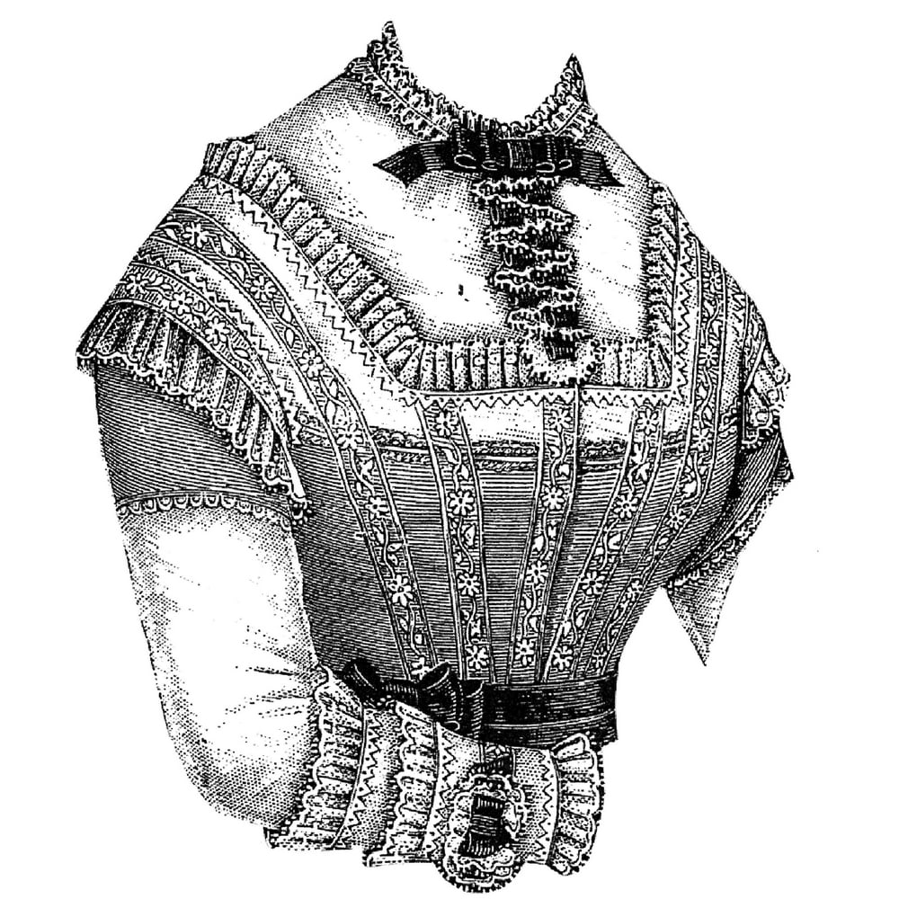 Sewing Pattern 1869 Corsage with Jabot Pattern