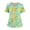 Gold, variant on Plus Size Scrub Tops for Women V Neck Summer Beach Vacation Hawaiian Shirts Side Slit Short Sleeve Holiday Nurse Uniform Shirts with Pockets Gold 3XL