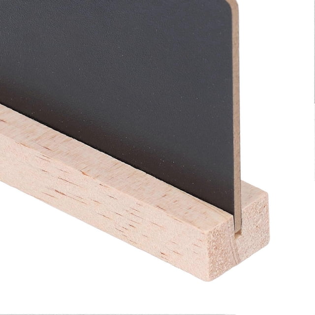 10Sets Mini Tabletop Chalkboard Signs Double Sided Multifunctional Small Buffet Chalkboards Signs with Wooden Base for Bar