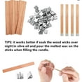 thumbnail image 4 of DADHOT 100set Candle Wick,Thicken Smokeless Cherry Wood Wicks for Candles-Long Lasting Flame-Easily Burn,Natural Candle Cores with Stand and Glue Dot,Candle Wicks for Candle Making, 4 of 7