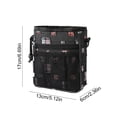 thumbnail image 3 of Bolsa de golosinas de entrenamiento para perros de lona, 1,3 L de capacidad, Bolsa multifuncional para aperitivos para mascotas al aire libre, Riñonera con bolsillo para residuos, Negro/Azul marino, 3 of 6