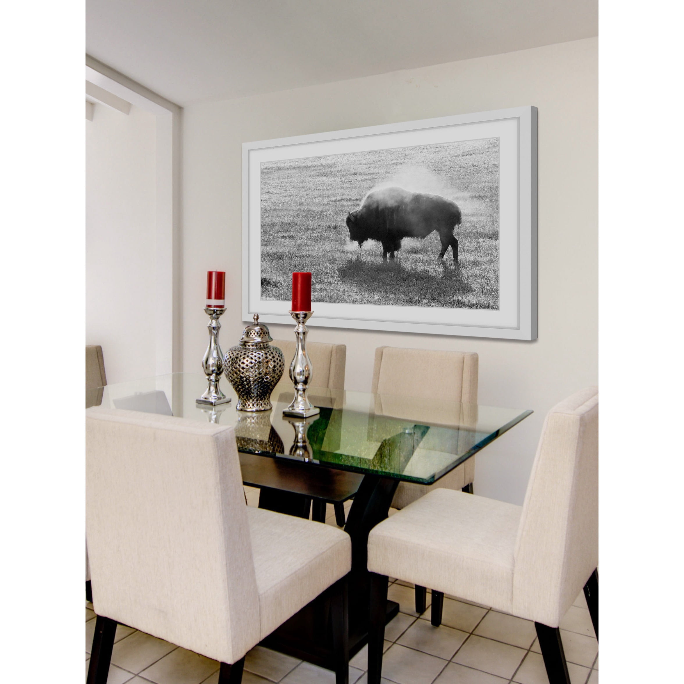 Marmont Hill "Lone Buffalo" Framed Painting Print