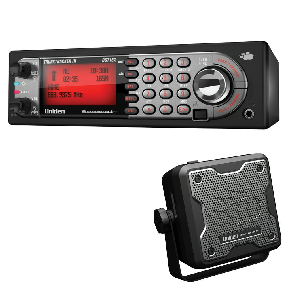 Uniden BC15 Accessory CB/Scanner Speaker & BCT15X Bearcat Scanner with