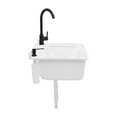 thumbnail image 6 of Wall-Mounted Utility Sink Tub Kit with Aluminum Alloy Faucet and Soap Box, Anti-clogging Laundry Sink for Bathrooms, Sundry Rooms, Garages, 6 of 16