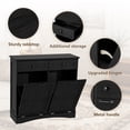 thumbnail image 6 of AHB Double Tilt Out Trash Cabinet with Drawers & Handles, Fits Two 13 Gallon Trash Bins for Kitchen, 39.76"L x 13.58"W x 38.58"H, Dark Black, 6 of 9