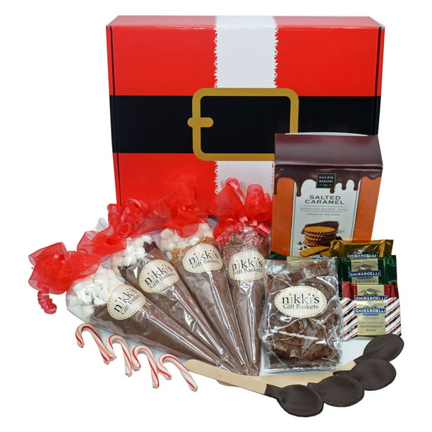 Santas Chocolate Cheer Hot Chocolate Holiday Gift Basket