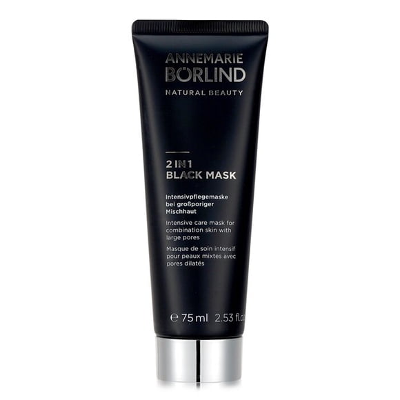 Mascarilla Annemarie Borlind 2 en 1 negra para cuidados intensivos para la piel
