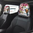 thumbnail image 2 of Kdxio Bird and Floral Pattern Print 2 Piece Car Head Rest Covers Set Auto Front/Rear Seats Headrest Cover Universal Fit Most Cars,Sedan, SUV, 2 of 9